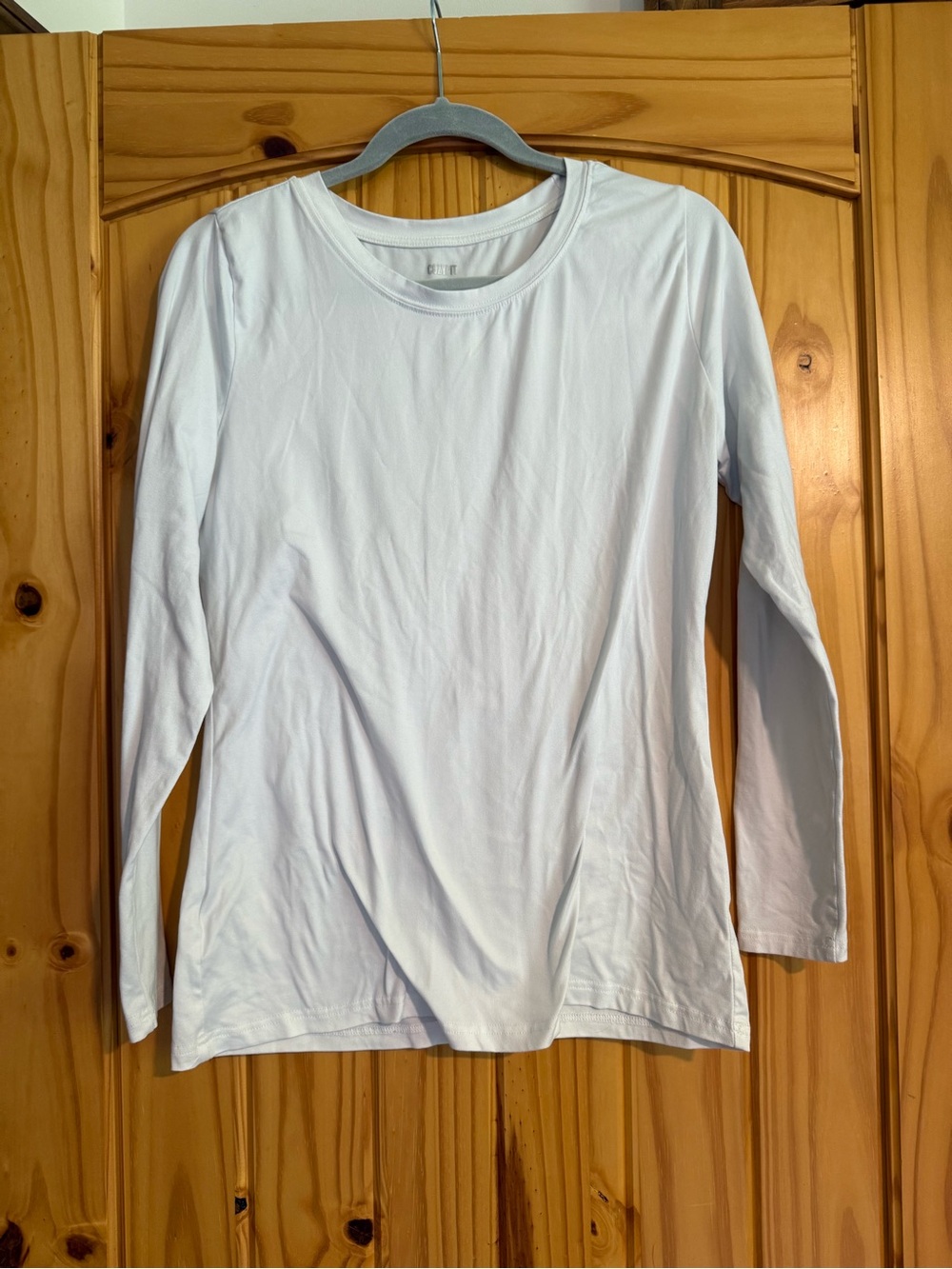 Women’s Long Sleeve Crewneck Underscrub - White